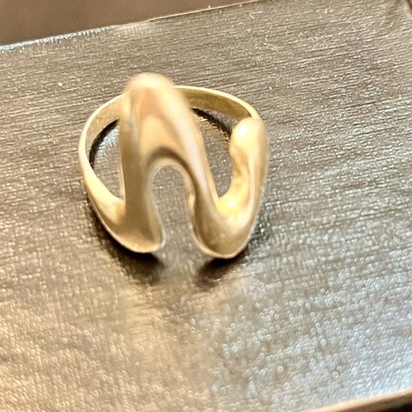 Silver Flow or Melting or Wave Ring Size 8 Vintage Jewelry Metal Unique Earthy - Picture 7 of 11